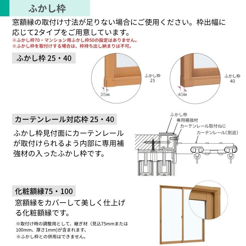 内窓 二重窓 YKK ウチリモ 2枚建 引違い窓 複層ガラス 透明5+A10+3mm