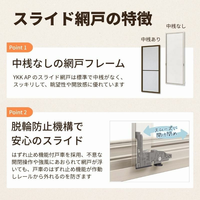 YKKap スライド網戸V2 XMH オーダーサイズ 出来幅MW601~700mm 出来高 