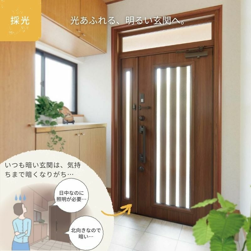 工事パック】 リフォーム用玄関ドア リシェント3 片袖ドア ランマなし