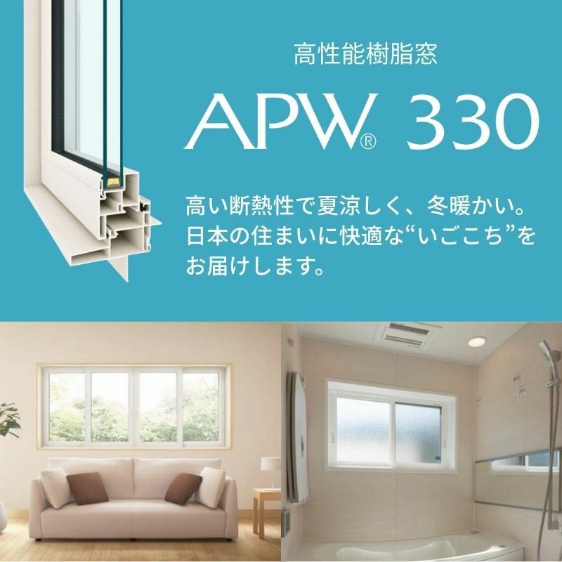 引違い窓 APW330 樹脂窓 断熱窓 サッシ 06007 W640×H770mm 2枚建て