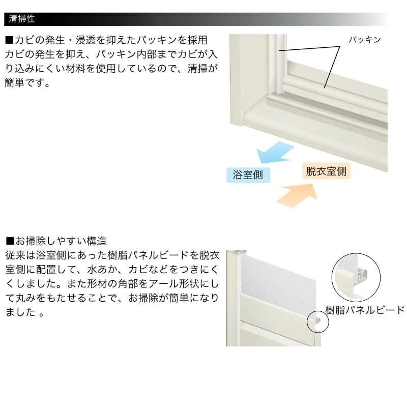 浴室2枚折ドア 枠付 内付型完成品 U-SF-07-○J 規格 0717/0718 W750×H1750/1818mm LIXIL/リクシル SF型 浴室ドア 交換 リフォーム DIY