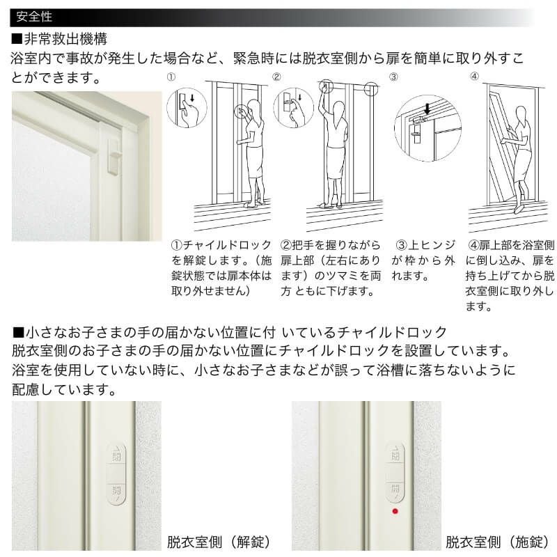 浴室2枚折ドア 枠付 内付型完成品 U-SF-07-○J 規格 0717/0718 W750×H1750/1818mm LIXIL/リクシル SF型 浴室ドア 交換 リフォーム DIY