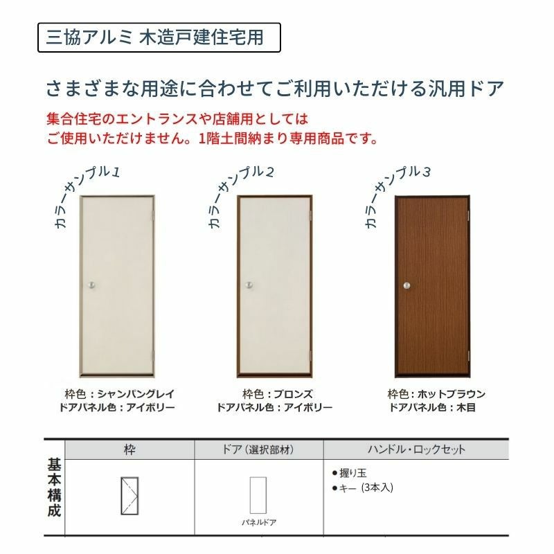 三協アルミ 内付型 土間納まり フラッシュドア 07418 枠寸法 W780mm