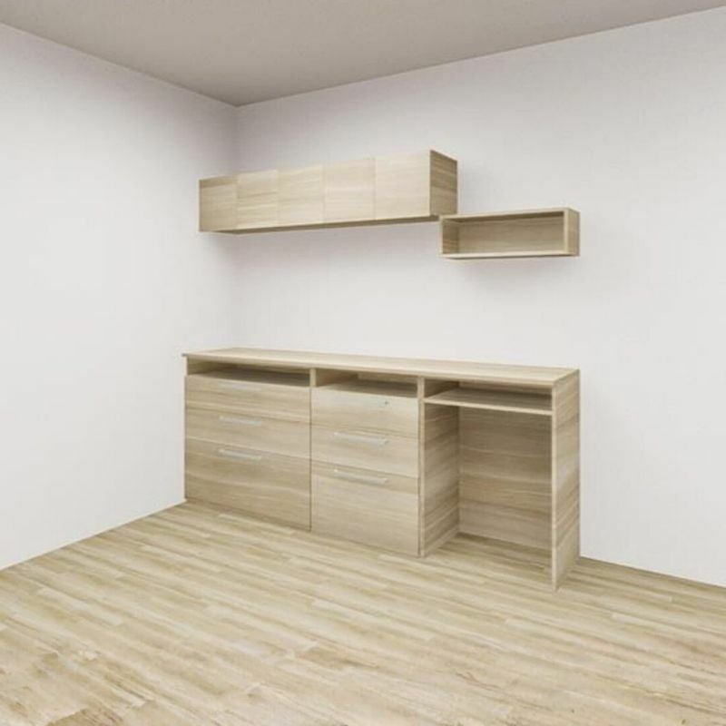 納期遅延】 カップボード カグタス収納 間口255cm(90+90+75cm) フロア
