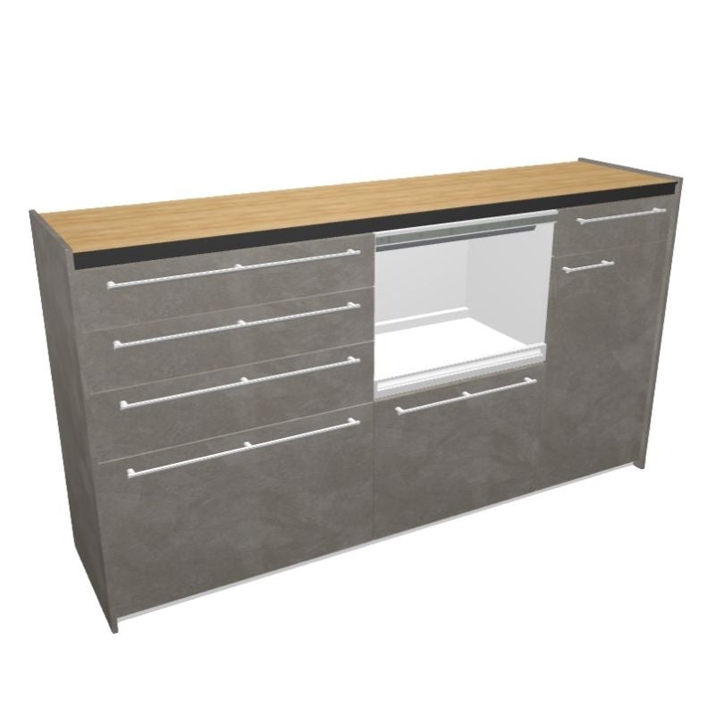 26年新モデル カップボード ノクト 食器棚 間口180cm(60+60+60)cm 壁付