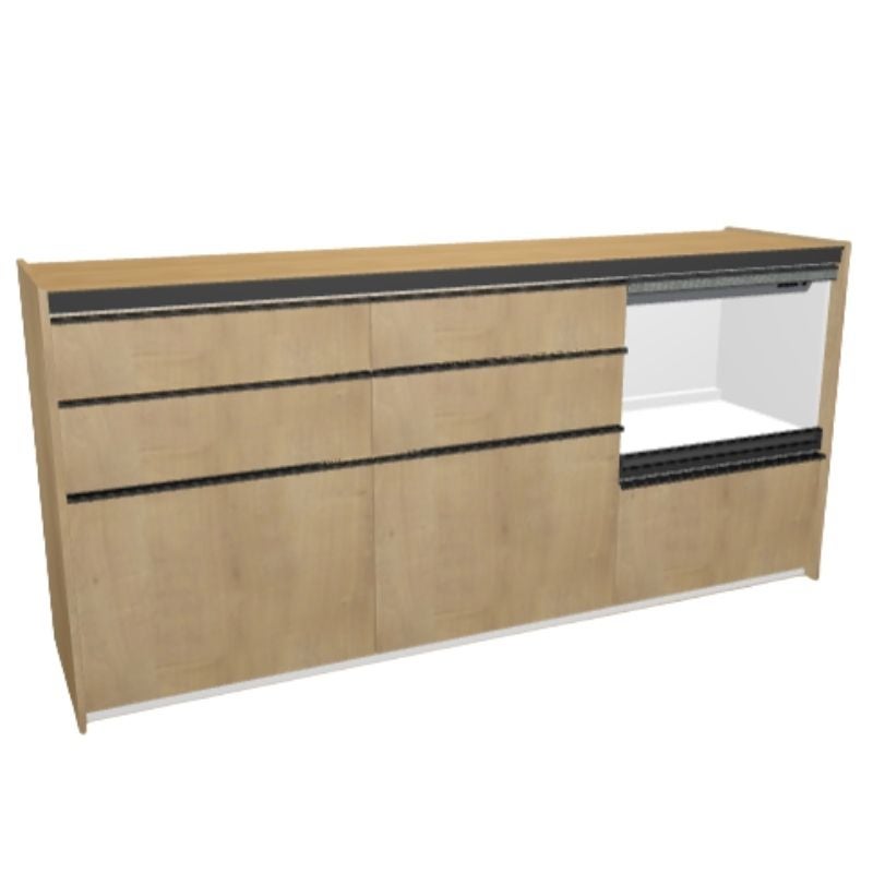 26年新モデル カップボード ノクト 食器棚 間口180cm(60+60+60)cm 壁付