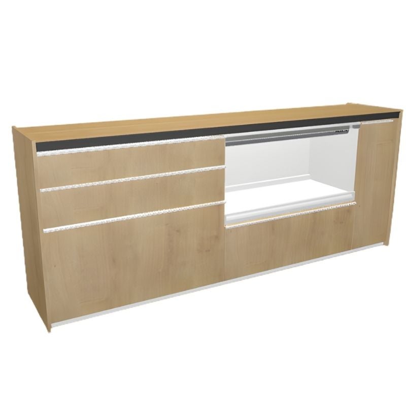 26年新モデル カップボード ノクト 食器棚 間口225cm(90+90+45)cm 壁付