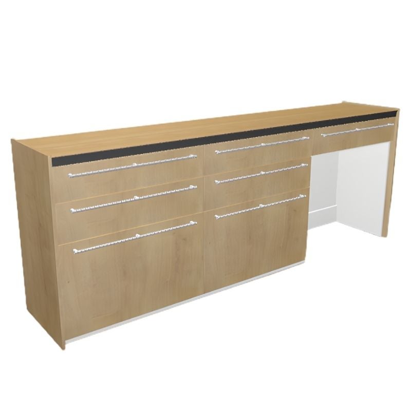 食器棚　カップボード 26年新モデル カップボード ノクト 食器棚 間口225cm(75+75+75)cm 壁付