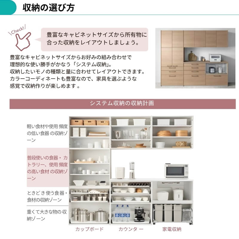 26年新モデル カップボード シエラ 間口90cm フロアキャビネット