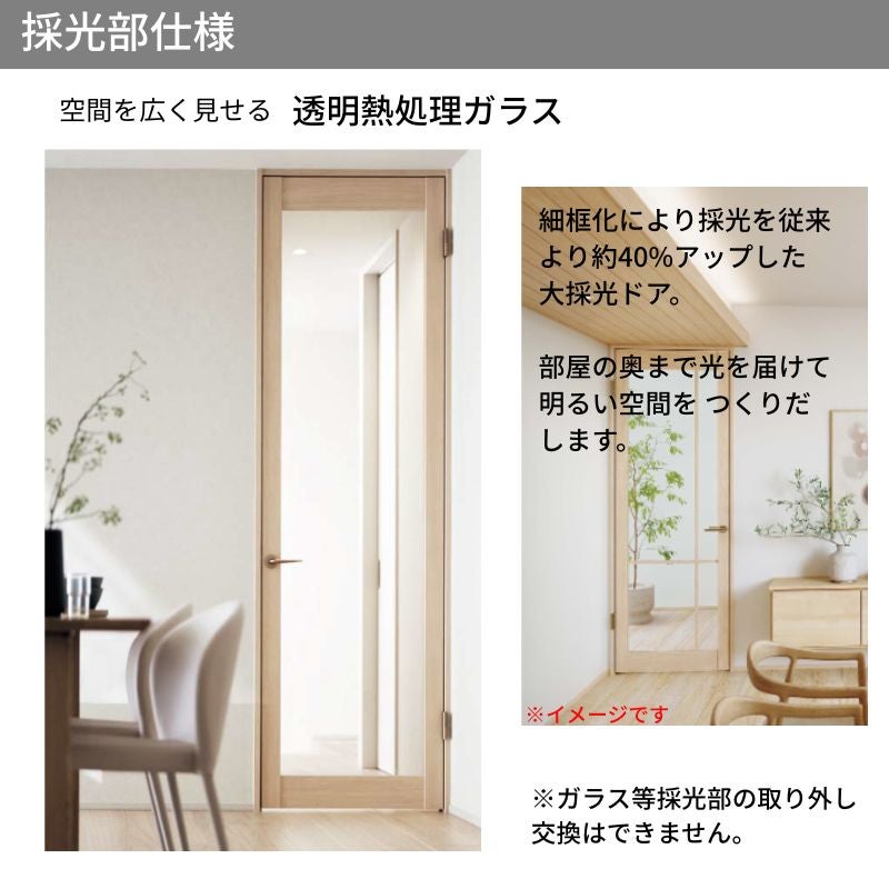 オーダーサイズ】パナソニック ベリティス 片開きドア 大採光 透明