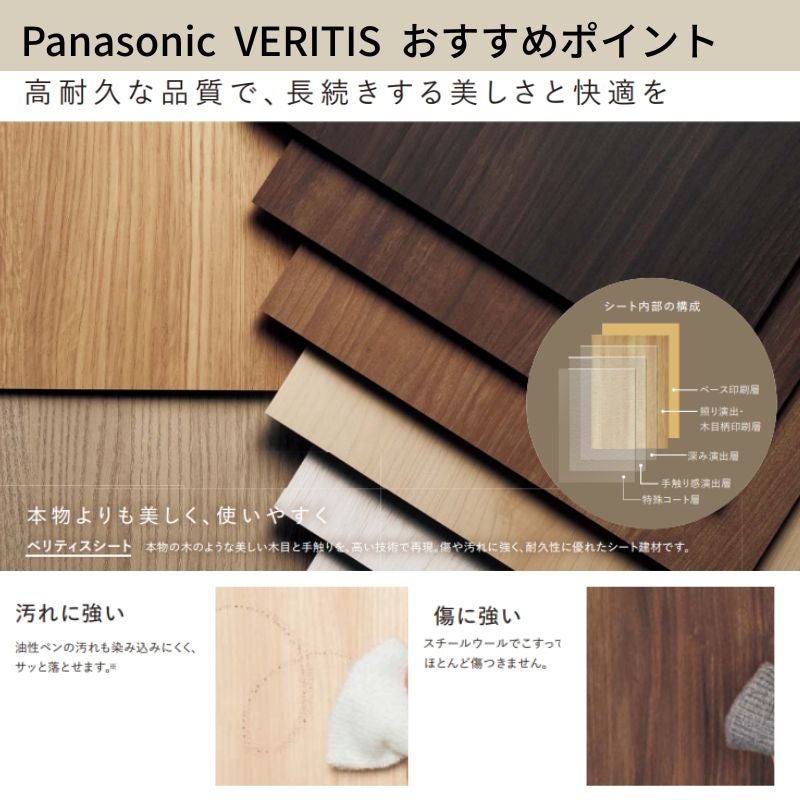 オーダーサイズ】 パナソニック ベリティス クローゼットドア 開き扉
