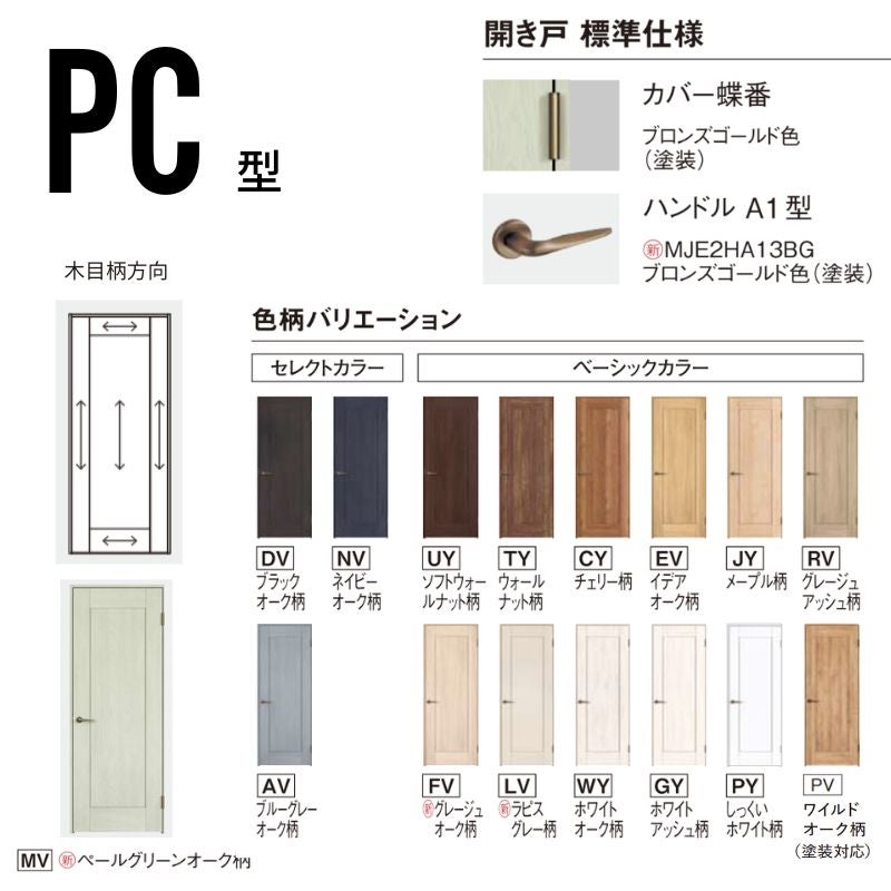 パナソニック ベリティス 片開きドア クラフトレーベル パネルタイプ