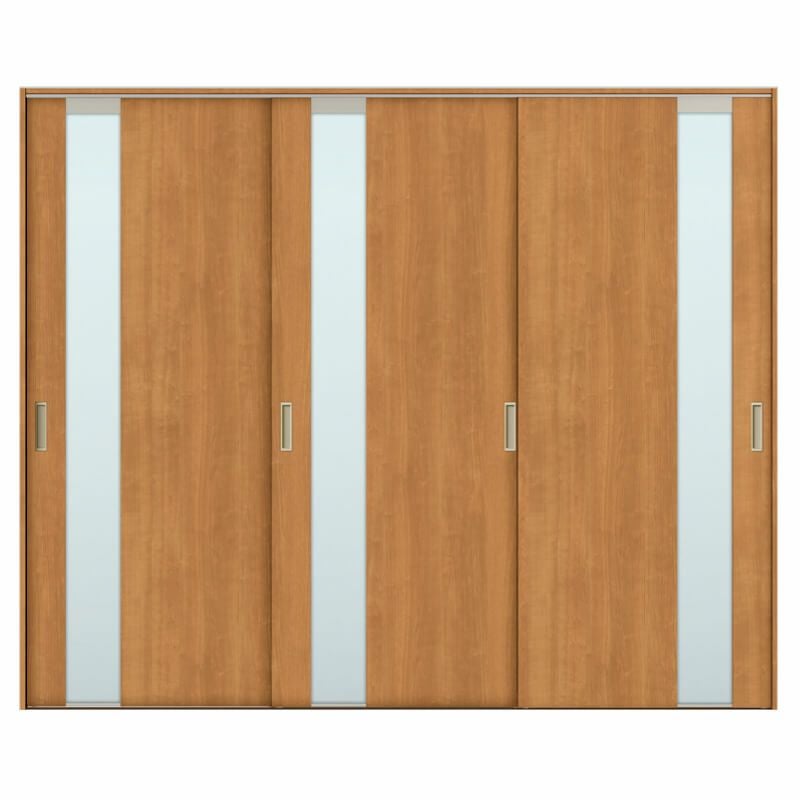 建具 室内引戸 TA Vレール方式 ノンケーシング枠 引違い戸 3枚建/EGT(エッチングガラス) 2420 リクシル トステム ドア 交換 リフォーム DIY