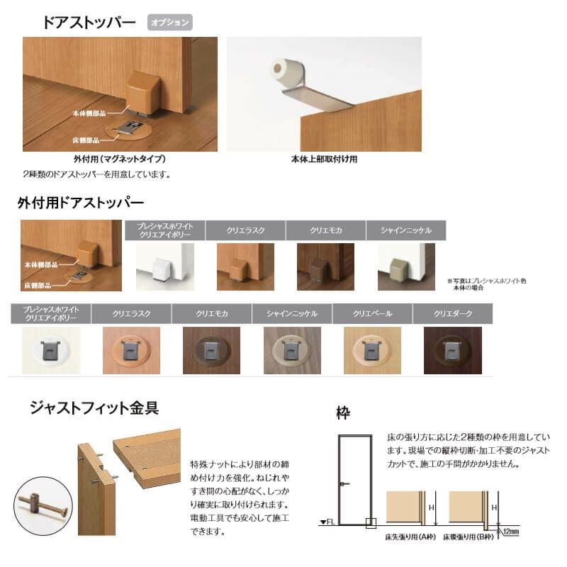 建具 室内ドア TA ノンケーシング枠 標準ドア/EAA(パネルタイプ) 06520 