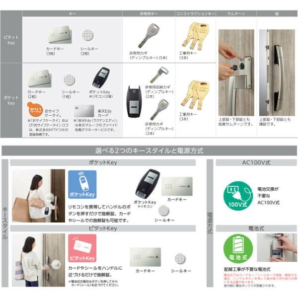 玄関ドア YKKap Venato D30 N14 片開きドア スマートコントロールキー