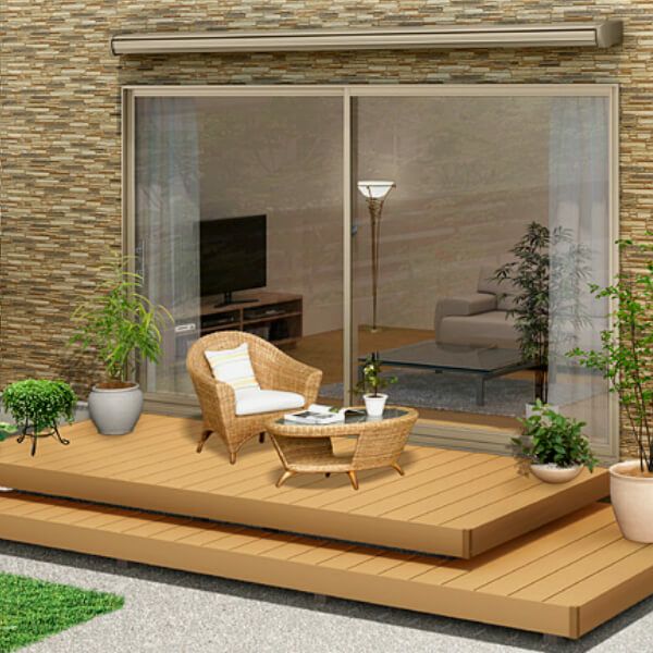 オーニング リクシル 彩風C型 手動式 アクアシャイン 2.5間 間口4550mm 出幅1.25/1.5/2.0m 庇 日除け 窓 後付け 雨よけ おしゃれ リフォーム DIY 4枚目