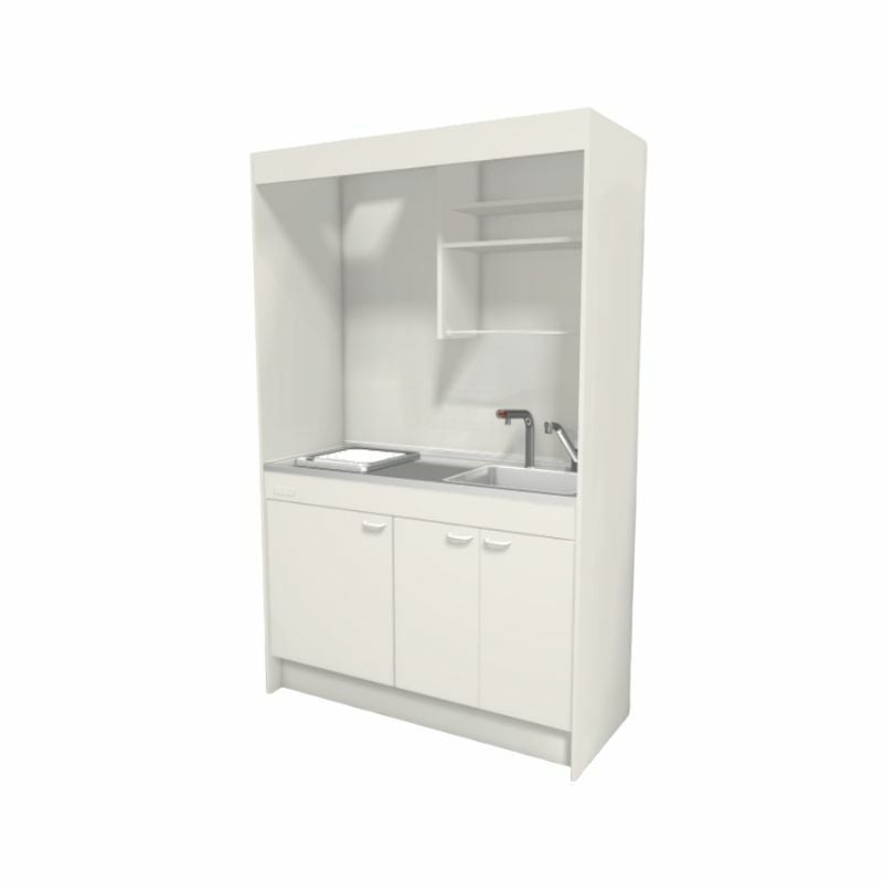 LIXIL ミニキッチン フルユニット 飲料用電気温水器タイプ 間口150cm(1500mm) IHヒーター100V DMK15LKWC(1/2)F100(R/L) 電気温水器セット付で注文可能 コンパクトキッチン 流し台 リフォーム