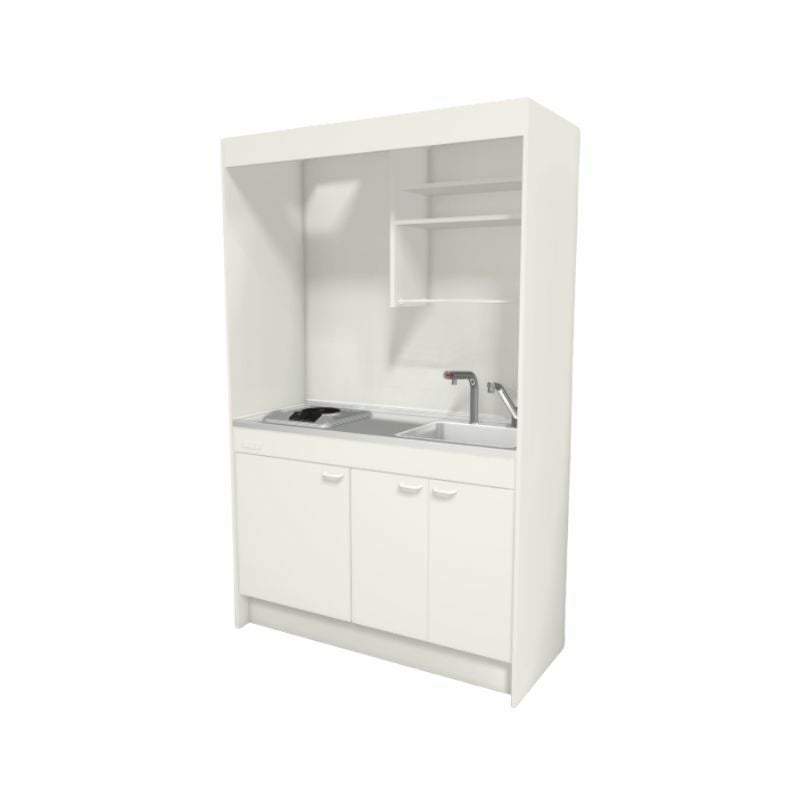 LIXIL ミニキッチン フルユニット 飲料用電気温水器タイプ 間口105cm(1050mm) 電気コンロ200V DMK10LKWC(1/2)A200(R/L) 電気温水器セット付で注文可能 コンパクトキッチン 流し台 リフォーム