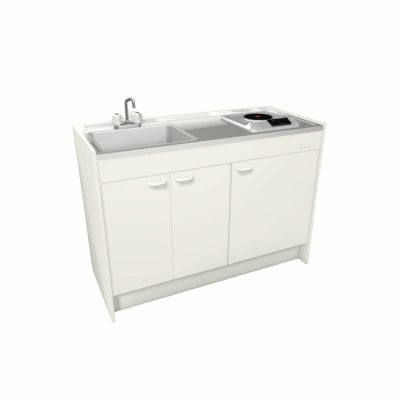 LIXIL ミニキッチン ハーフユニット 扉タイプ 間口90cm(900mm) 電気コンロ200V DMK09HEW(B/E)(1/2)A200(R/L) コンパクトキッチン 流し台 リフォーム