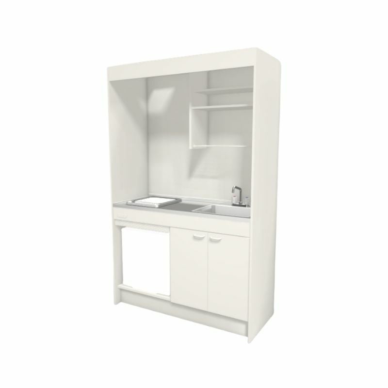 LIXIL ミニキッチン フルユニット 冷蔵庫タイプ 間口150cm(1500mm) IHヒーター200V DMK15LFW(B/E)(1/2)F200(R/L) 冷蔵庫付きでの注文可能 コンパクトキッチン 流し台 リフォーム