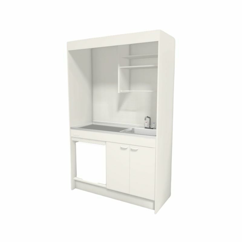 LIXIL ミニキッチン フルユニット 冷蔵庫タイプ 間口105cm(1050mm) コンロなし DMK10PFW(B/E)(1/2)NN(R/L) 冷蔵庫付きでの注文可能 コンパクトキッチン 流し台 リフォーム