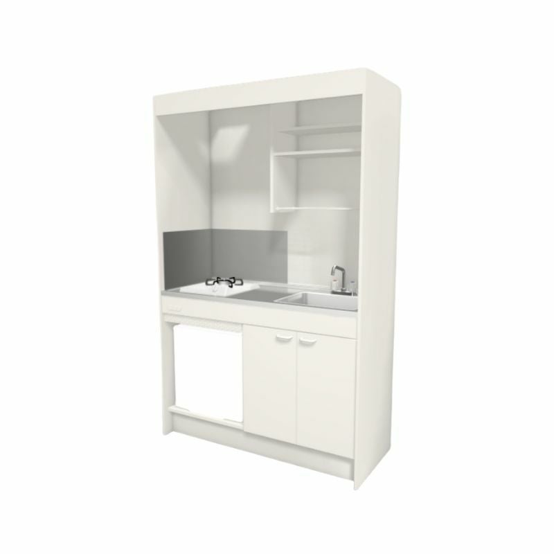 LIXIL ミニキッチン フルユニット 冷蔵庫タイプ 間口90cm(900mm) ガスコンロ DMK09LFW(B/E)(1/2)D◆(R/L) 冷蔵庫付きでの注文可能 コンパクトキッチン 流し台 リフォーム