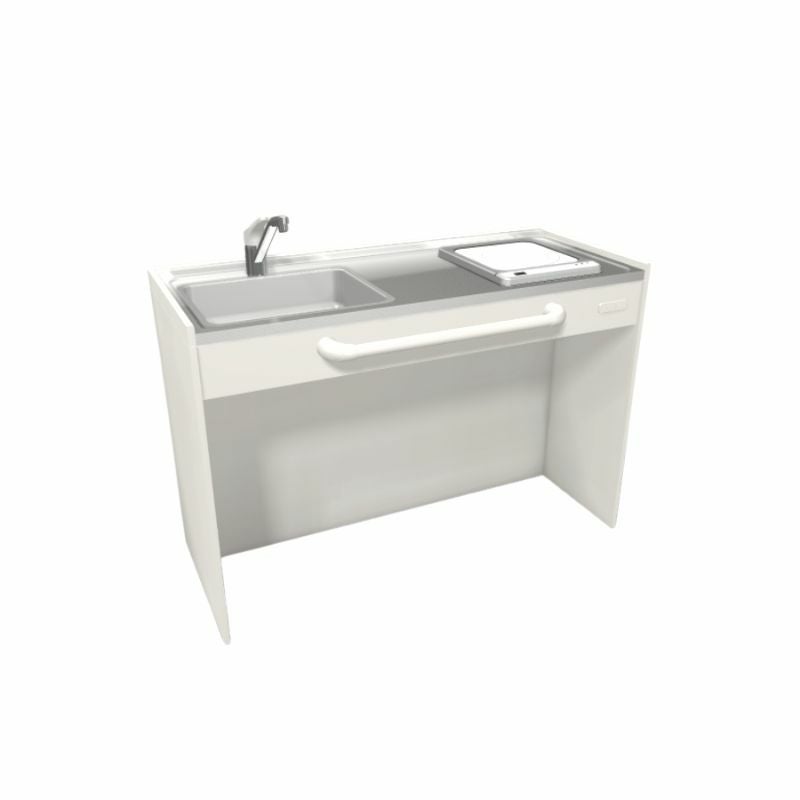 ミニキッチン 間口120cm オープンタイプ ハーフユニット IHヒーター