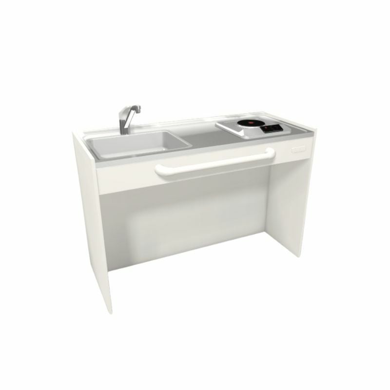 LIXIL ミニキッチン オープンタイプ ハーフユニット 間口105cm(1050mm) 電気コンロ100V DMK10HG(W/N)(D)(1/2)A100(R/L) コンパクトキッチン 流し台 リフォーム