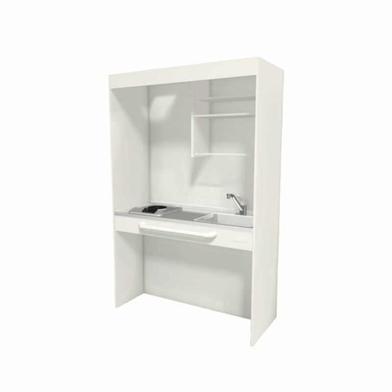 LIXIL ミニキッチン オープンタイプ フルユニット 間口105cm(1050mm) 電気コンロ200V DMK10LG(W/N)(D)(1/2)A200(R/L) コンパクトキッチン 流し台 リフォーム