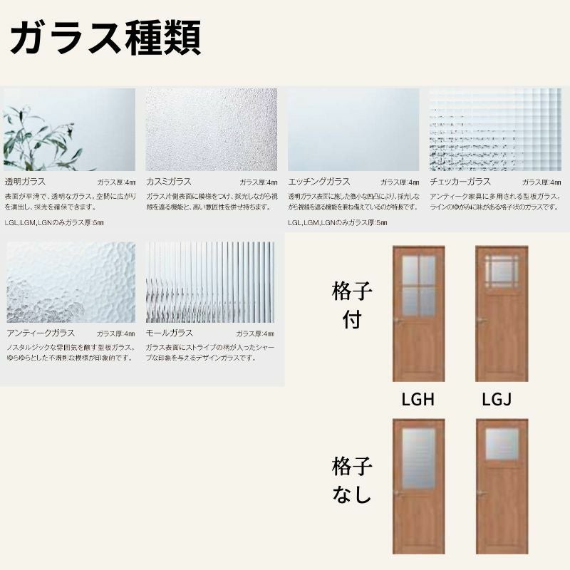 室内引戸 片引戸標準タイプ アウトセット方式 ラシッサD パレット ガラスタイプ LGH アウトセット 1320/1520/1620/1820 リクシル トステム インテリア建材 DIY 7枚目