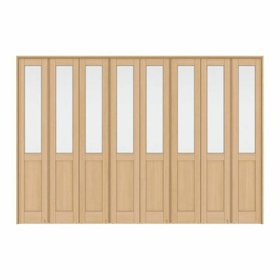可動間仕切り 8枚建 折れ戸 ラシッサS ガラスタイプ LGA ケーシング枠 3423 W3386×H2306mm リクシル トステム 室内引き戸 折戸 ドア LIXIL/TOSTEM リビング建材 室内建具 居室ドア 戸 扉 リフォーム DIY