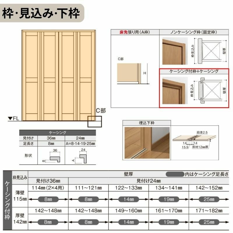可動間仕切り LIXIL 6枚建 折れ戸 ラシッサS パネルタイプ LAA 2423