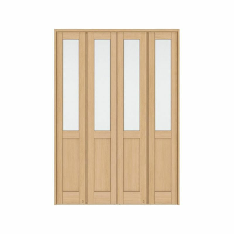 可動間仕切り 4枚建 折れ戸 ラシッサS ガラスタイプ LGA ケーシング枠 1623 W1644×H2306mm リクシル トステム 室内引き戸 折戸 ドア LIXIL/TOSTEM リビング建材 室内建具 居室ドア 戸 扉 リフォーム DIY