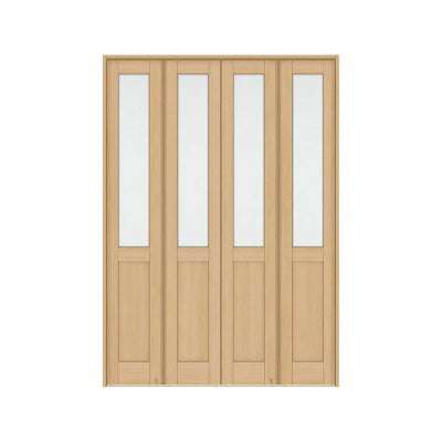 可動間仕切り 4枚建 折れ戸 ラシッサS ガラスタイプ LGA ケーシング枠 1623 W1644×H2306mm リクシル トステム 室内引き戸 折戸 ドア LIXIL/TOSTEM リビング建材 室内建具 居室ドア 戸 扉 リフォーム DIY