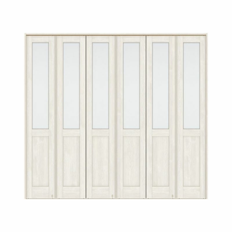 可動間仕切り 6枚建 折れ戸 ラシッサS ガラスタイプ LGA ノンケーシング枠 2523 W2550×H2306mm リクシル トステム 室内引き戸 折戸 ドア LIXIL/TOSTEM リビング建材 室内建具 居室ドア 戸 扉 リフォーム DIY