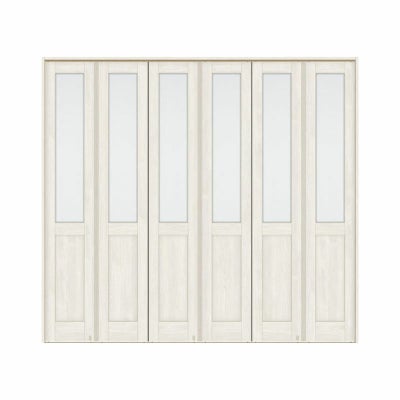 可動間仕切り 6枚建 折れ戸 ラシッサS ガラスタイプ LGA ノンケーシング枠 2523 W2550×H2306mm リクシル トステム 室内引き戸 折戸 ドア LIXIL/TOSTEM リビング建材 室内建具 居室ドア 戸 扉 リフォーム DIY