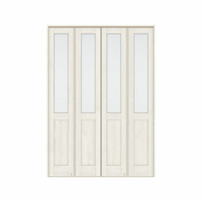可動間仕切り 4枚建 折れ戸 ラシッサS ガラスタイプ LGA ノンケーシング枠 1623 W1644×H2306mm リクシル トステム 室内引き戸 折戸 ドア LIXIL/TOSTEM リビング建材 室内建具 居室ドア 戸 扉 リフォーム DIY