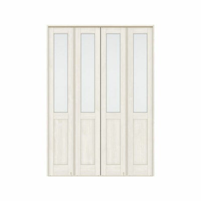 可動間仕切り 4枚建 折れ戸 ラシッサS ガラスタイプ LGA ノンケーシング枠 1623 W1644×H2306mm リクシル トステム 室内引き戸 折戸 ドア LIXIL/TOSTEM リビング建材 室内建具 居室ドア 戸 扉 リフォーム DIY