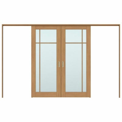 可動間仕切り 引き分け戸 引戸上吊方式 ラシッサS ガラスタイプ LGK ケーシング付枠 3220/3223 リクシル トステム 室内引き戸 上吊り引分け戸 ドア LIXIL/TOSTEM リビング建材 室内建具 居室ドア 戸 扉 リフォーム DIY