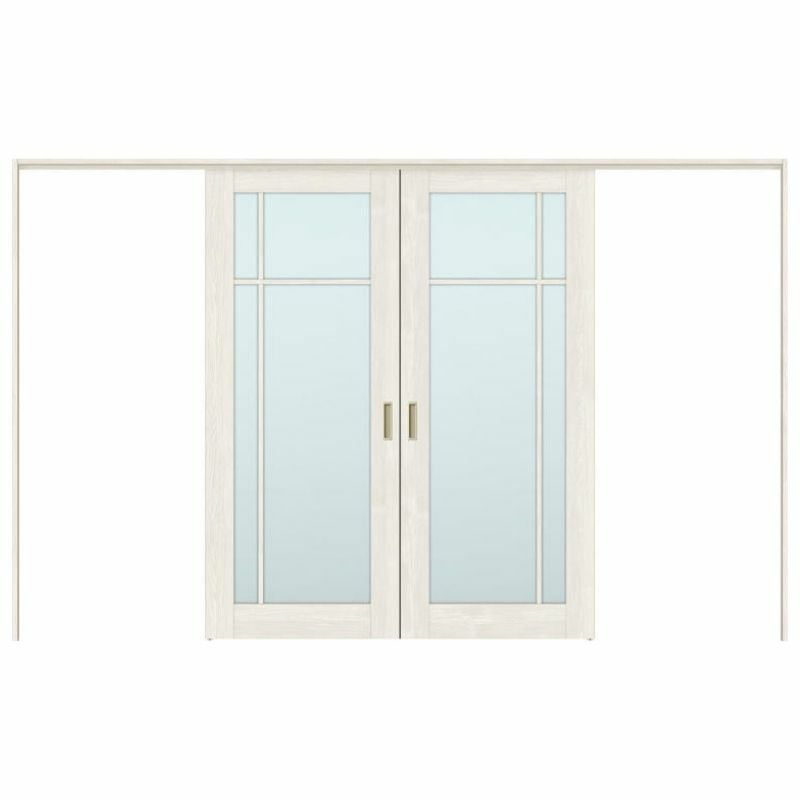 可動間仕切り 引き分け戸 引戸上吊方式 ラシッサS ガラスタイプ LGK ノンケーシング枠 3220/3223 リクシル トステム 室内引き戸 上吊り引分け戸 ドア LIXIL/TOSTEM リビング建材 室内建具 居室ドア 戸 扉 リフォーム DIY