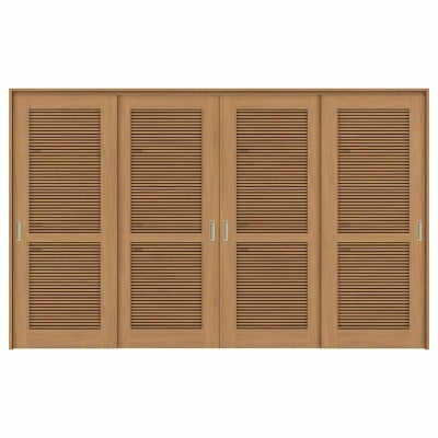 採風 可動間仕切り 引き違い戸 4枚建 引戸上吊方式 ラシッサS 通風タイプ LTA ケーシング付枠 3220/3223 リクシル トステム 室内引き戸 上吊り 引違い戸 LIXIL/TOSTEM リビング建材 室内建具 居室ドア 戸 扉 リフォーム DIY