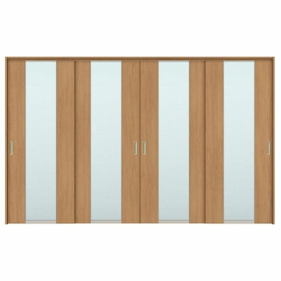 可動間仕切り 引き違い戸 4枚建 引戸上吊方式 ラシッサS ガラスタイプ LGN ケーシング付枠 3220/3223 リクシル トステム 室内引き戸 上吊り 引違い戸 LIXIL/TOSTEM リビング建材 室内建具 居室ドア 戸 扉 リフォーム DIY