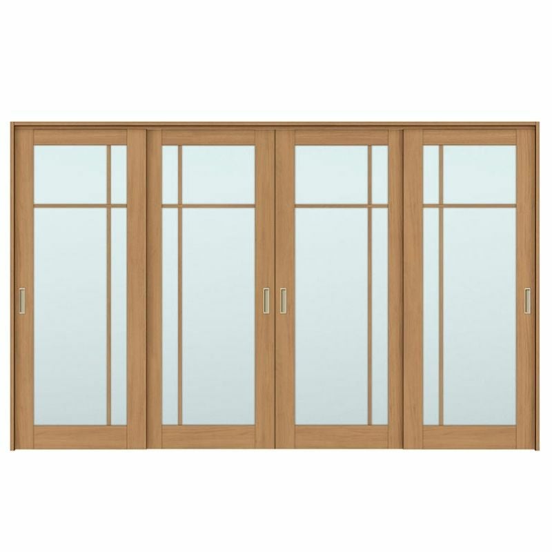 可動間仕切り 引き違い戸 4枚建 引戸上吊方式 ラシッサS ガラスタイプ LGK ケーシング付枠 3220/3223 リクシル トステム 室内引き戸 上吊り 引違い戸 LIXIL/TOSTEM リビング建材 室内建具 居室ドア 戸 扉 リフォーム DIY