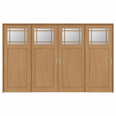 可動間仕切り 引き違い戸 4枚建 引戸上吊方式 ラシッサS ガラスタイプ LGJ ケーシング付枠 3220/3223 リクシル トステム 室内引き戸 上吊り 引違い戸 LIXIL/TOSTEM リビング建材 室内建具 居室ドア 戸 扉 リフォーム DIY