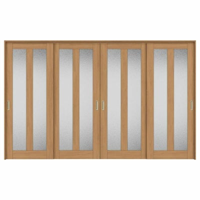 可動間仕切り 引き違い戸 4枚建 引戸上吊方式 ラシッサS ガラスタイプ LGG ケーシング付枠 3220/3223 リクシル トステム 室内引き戸 上吊り 引違い戸 LIXIL/TOSTEM リビング建材 室内建具 居室ドア 戸 扉 リフォーム DIY