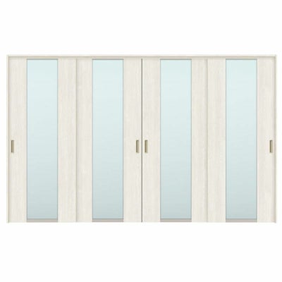 可動間仕切り 引き違い戸 4枚建 引戸上吊方式 ラシッサS ガラスタイプ LGN ノンケーシング枠 3220/3223 リクシル トステム 室内引き戸 上吊り 引違い戸 LIXIL/TOSTEM リビング建材 室内建具 居室ドア 戸 扉 リフォーム DIY