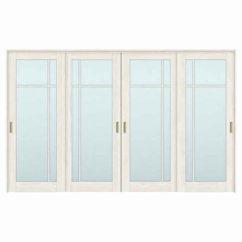 可動間仕切り 引き違い戸 4枚建 引戸上吊方式 ラシッサS ガラスタイプ LGK ノンケーシング枠 3220/3223 リクシル トステム 室内引き戸 上吊り 引違い戸 LIXIL/TOSTEM リビング建材 室内建具 居室ドア 戸 扉 リフォーム DIY