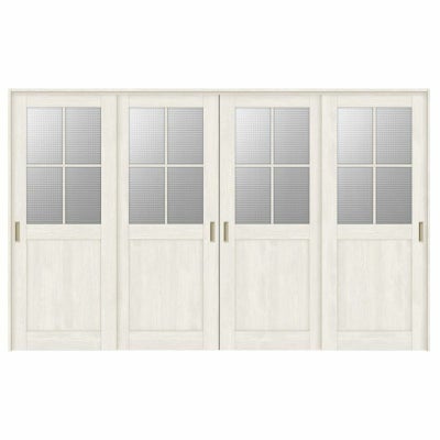 可動間仕切り 引き違い戸 4枚建 引戸上吊方式 ラシッサS ガラスタイプ LGH ノンケーシング枠 3220/3223 リクシル トステム 室内引き戸 上吊り 引違い戸 LIXIL/TOSTEM リビング建材 室内建具 居室ドア 戸 扉 リフォーム DIY