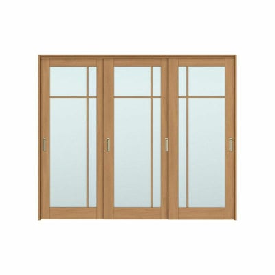 可動間仕切り 引き違い戸 3枚建 引戸上吊方式 ラシッサS ガラスタイプ LGK ケーシング付枠 2420/2423 リクシル トステム 室内引き戸 上吊り 引違い戸 LIXIL/TOSTEM リビング建材 室内建具 居室ドア 戸 扉 リフォーム DIY