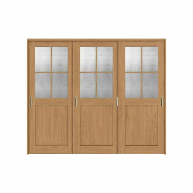 可動間仕切り 引き違い戸 3枚建 引戸上吊方式 ラシッサS ガラスタイプ LGH ケーシング付枠 2420/2423 リクシル トステム 室内引き戸 上吊り 引違い戸 LIXIL/TOSTEM リビング建材 室内建具 居室ドア 戸 扉 リフォーム DIY